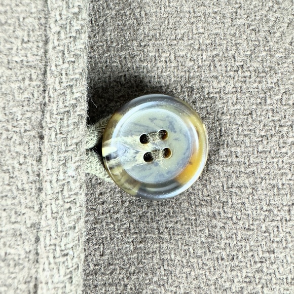 J. Crew Stadium Cloth Dark Olive Hooded Button-Up Coat with Zipper By Nello Gori - Picture 6 of 11